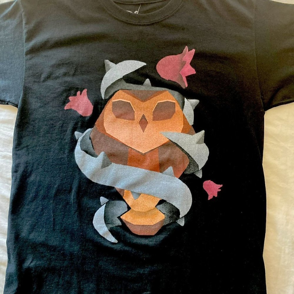 Disney Hot Topic NWT Owlhouse Owlbert Staff Tee Black‎ Graphic T-Shirt-XS